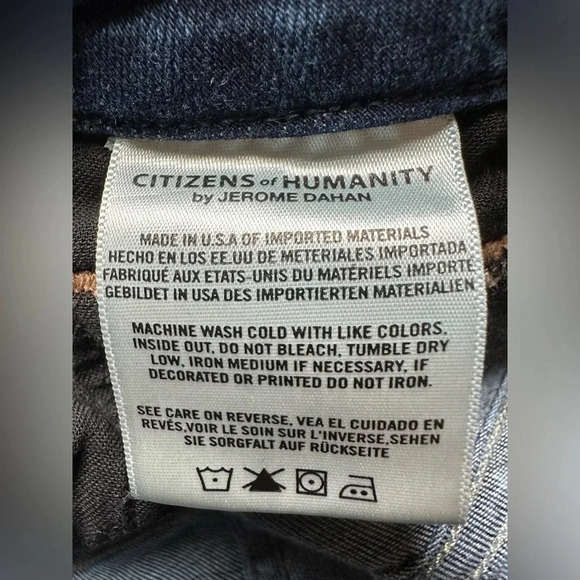 Citizens of Humanity Arielle Mid Rise Skinny Jeans Women’s Size 26 Raw Hem - Picture 10 of 12